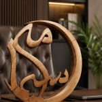 استندرومیزی چوبی مه سیما از چوب گردو