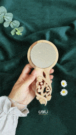 آینه دستی چوبی