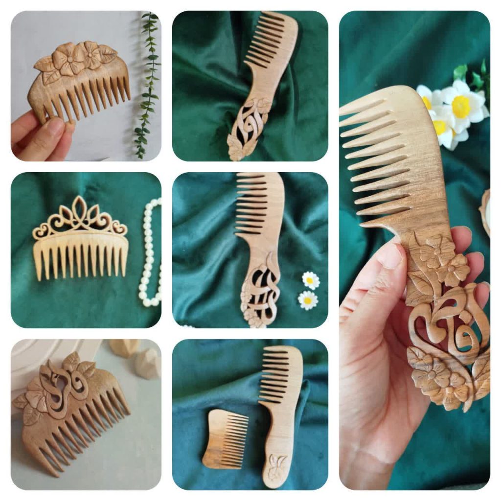 شانه های دسته دار و بدون دسته چوبی گالری نارن