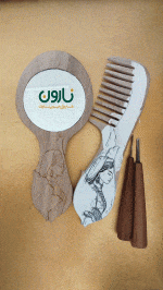 ست هدیه آینه و شانه دستساز