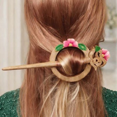 کانزاشی چوبی طرح اسم با چوب گردو و پین مو دست ساز نارون